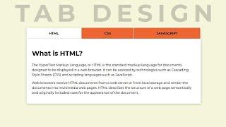 How to Create Responsive tabs using only HTML CSS