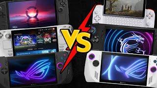 Der beste Gaming Handheld 2024 - ROG Ally (X) VS Steam Deck OLED VS Legion GO VS MSI Claw VS Antec