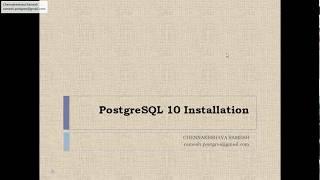 postgresql 10 installation using EDB software