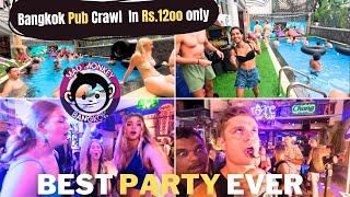 Best Bangkok Party in Rs.1200 only | Mad Monkey Hostel Pub Crawl | Thailand Nightlife.