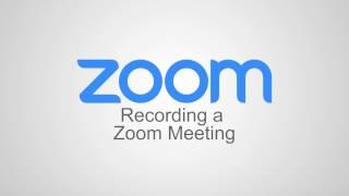 Recording a Zoom Meeting