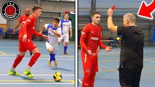 I Played in a PRO FUTSAL MATCH & I Got a RED CARD... (Football Skills & Goals)