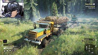 Transporting a sequoia tree Part III - SnowRunner | Thrustmaster T300RS