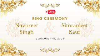 LIVE || Ring Ceremony || Navpreet Singh with Simranjeet Kaur