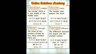 What are Mean, Median and Mode?  | mean median mode