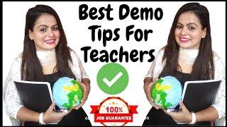 How to give demo for teacher job | How to give demo class for school   | Demo tips for teacher job