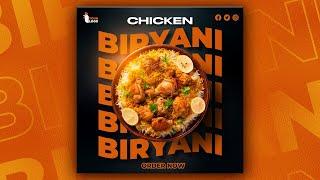 Illustrator CC Tutorial | Graphic Design | Modern Chicken Biryani Poster Design