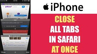 How to Close all Tabs at Once in Safari Browser on iPhone and iPad #iphone #ipad