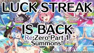 MY LUCK STREAK IS BACK! .. kinda. Re:Zero Collab 2 Part 1 Summons