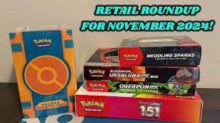 POKEMON 151 & NEW BOXES!! Retail Roundup Pokemon Card Opening for November 2024!!