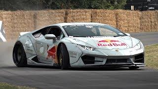 Mad Mike's CRAZY 800HP Lamborghini Huracan Drift Car in Action @ Goodwood FOS! *MUST SEE*