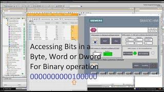 TIA Portal: Accessing bits in Byte,Word or Dword for binary operation | TIA Lesson-25 |HMI Lesson-06