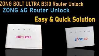 Zong 4G Router  B310s927 Unlocking Solution Bolt Ultra Red Light No signal Issue Fix