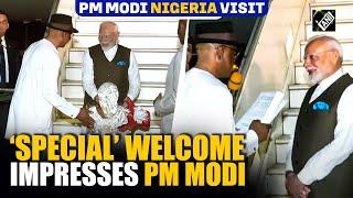 Red Carpet, Traditional dance…! PM Modi receives special welcome as he lands in Nigeria