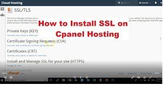 How to Install SSL on Cpanel Hosting