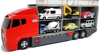 26 Type Tomica Cars  Tomica opening and put in big Okatazuke convoy