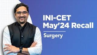 Exam Recall Series (INI-CET May '24) - Surgery