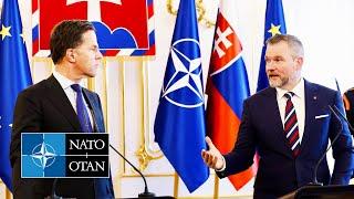 NATO Secretary General with the President of Slovakia  Peter Pellegrini, 20 FEB 2025