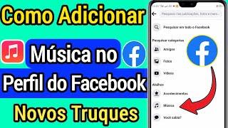 Como adicionar música no perfil do Facebook || Fixar música no perfil do Facebook