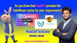 Using #ChatGPT to get DataWeave Code for your requirements #mule4 #dataweave #mulesoft #openai #mule