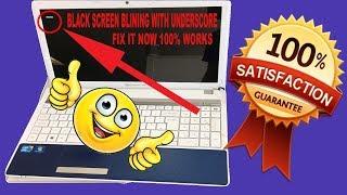 HOW TO FIX BLACK SCREEN BLINKING WITH UNDERSCORE/100% WORKS