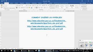 Comment insérer un hyperlien dans un document Word