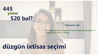 ixtisas seçimi zamanı nəyə diqqət etməlisiz | bizim qrupun balları və ixtisasımız️