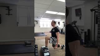 Dumbbell Front Foot Elevated Split Squat ISO Hold