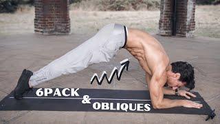 6 PACK ABS AND OBLIQUES WORKOUT FOR BEGINNERS | Rowan Row