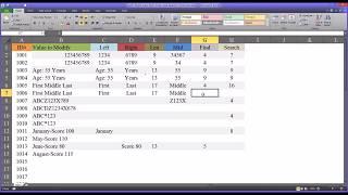 Left, Right, Len, Mid, Find, and Search Functions in Excel