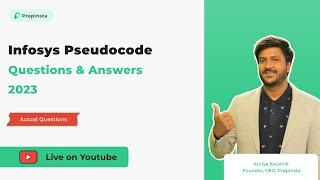 Infosys Pseudo Code Questions and Answers 2023