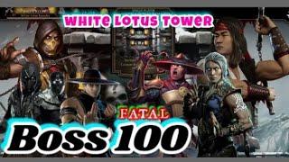 WHITE LOTUS FATAL TOWER BOSS 100 REWARD | MORTAL KOMBAT MOBILE 2022