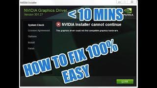 NVIDIA Cant Find Compatible Graphics Hardware FIX!! WINDOWS 7, 8, 8.1, 10