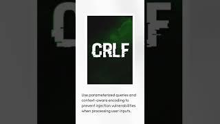 How to prevent CRLF Injection #CRLFInjectionpreventiontutoria #shorts