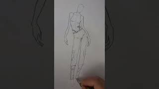 Fashion sketching speed drawing | Eskiz chizish #shorts