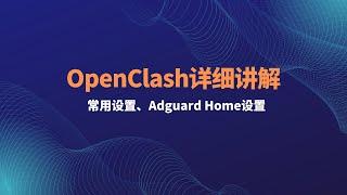 OpenClash使用教程，添加节点|过滤广告|dns防劫持|秒解析| 添加订阅|流量分流|策略组讲解，OpenWrt软路由翻墙，AdGuardHome+openclash详细配置教程，解决DNS污染