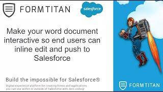 Make word document interactive and push to Salesforce