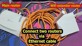 How to connect two tp link routers via cable