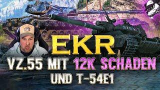 Eure krassesten Replay - V.55 mit 12.000 Schaden und T-54E1 [WoT - Deutsch - Gameplay - WQHD]