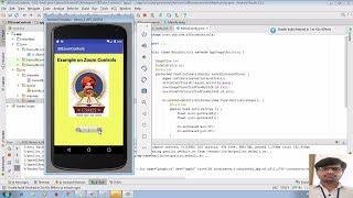 40 Android application development tutorial for beginners using Android Studio | Zoom Controls