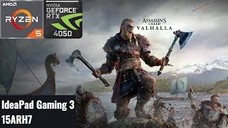 Assassin's Creed Valhalla | RTX 4050 + Ryzen 5 7535HS FPS TEST | Lenovo IdeaPad Gaming 3 15ARH7