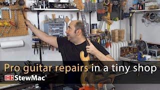 Evan Gluck: pro guitar repairs in a very small shop