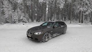 BMW F11 M550d snow driving
