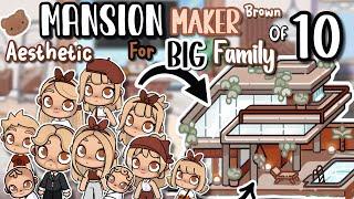 Aesthetic Brown MANSION MAKER for BIG FAMILY of 10AVATAR WORLD House Ideas[House Design] Makeover