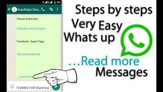 Whatsapp read more message (hidden trick)