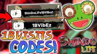 [Codes] Shindo Life 1B Visits Spin Codes! "2" 500 Spin Codes