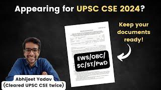 If you belong EWS/OBC/SC/ST/PWD category, watch this | UPSC CSE 2024