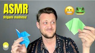 ASMR - Origami madness (yes I make a lot of mistakes)! Whispering + paper folding for relaxation 