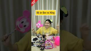 Andee Xoài ăn đồ MÀU ĐEN vs MÀU HỒNG đu concert BLACK PINK - Màu nào ngon hơn? #shorts #lioleoshorts