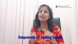 Sequence of eating foods